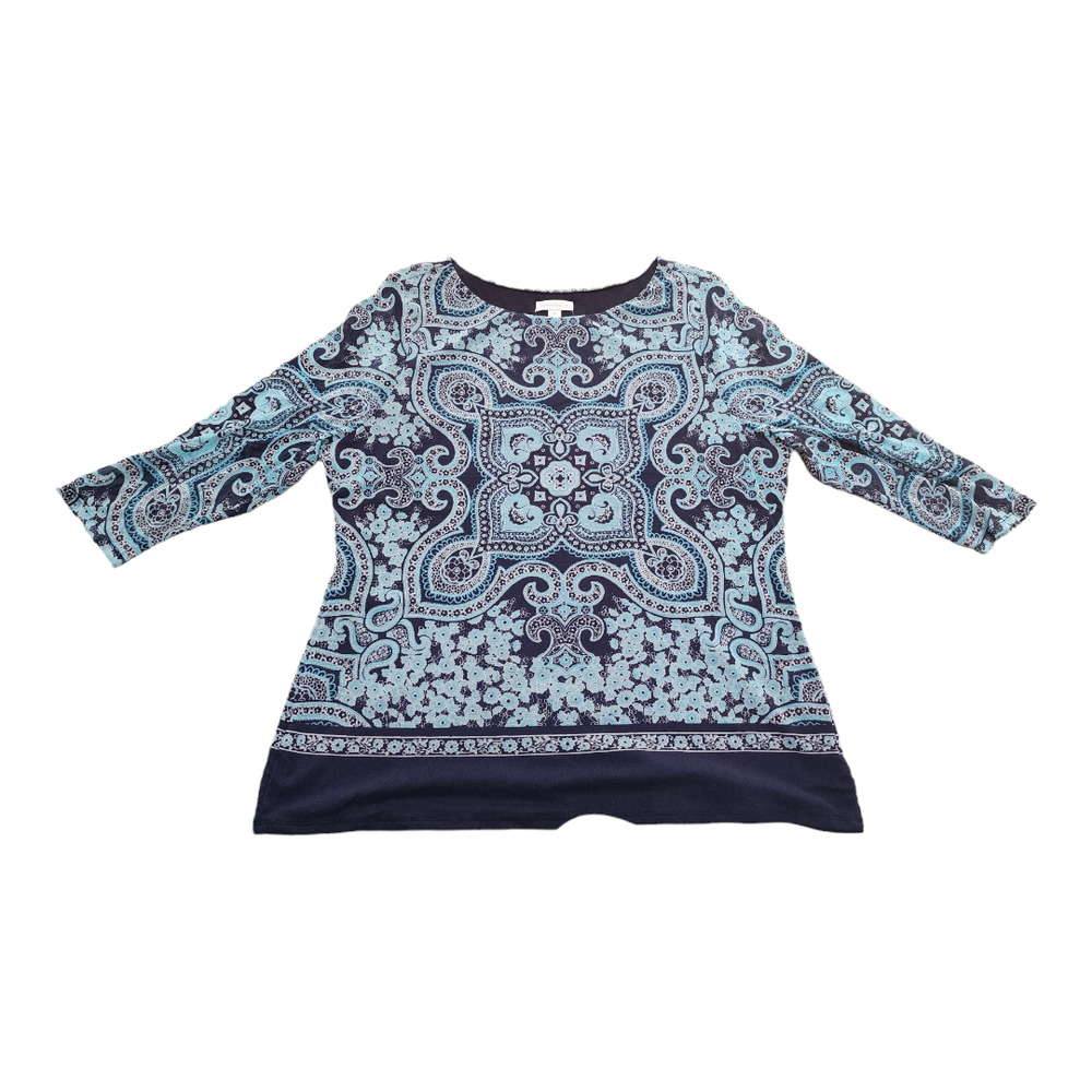 Charter Club Women's Blouse Blues XXL